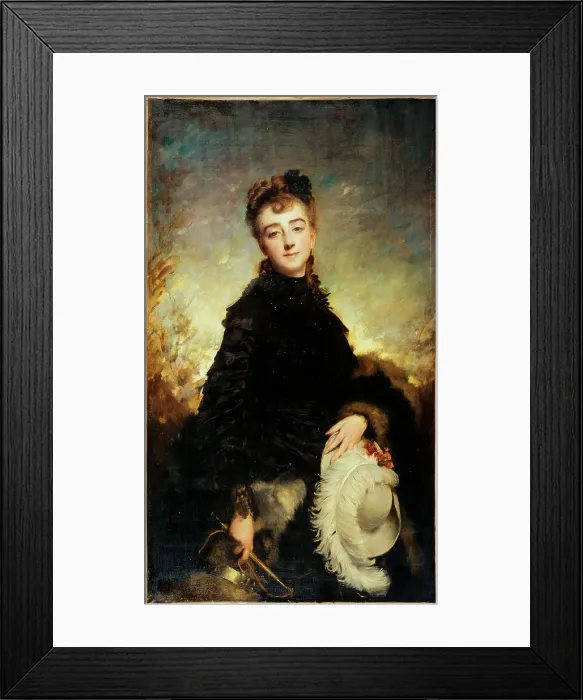 Framed Print : Portrait of a woman, 1876. Creator: Charles Chaplin Framed Print : Portrait of a woman, 1876. Creator: Charles Chaplin