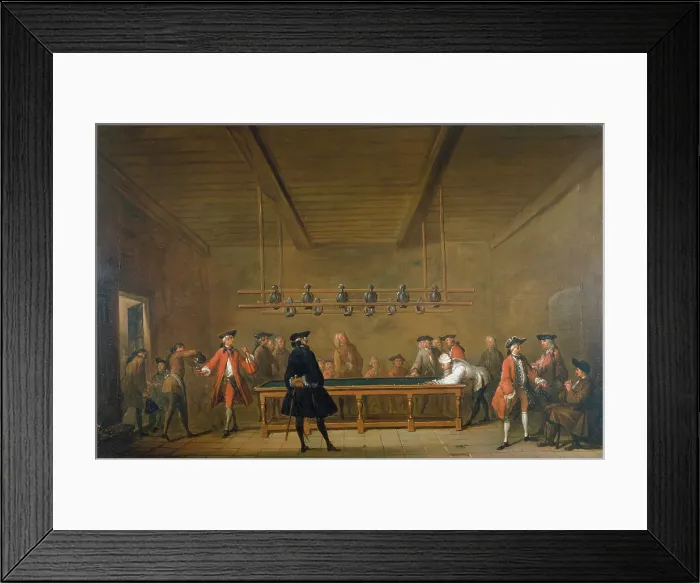 Framed Print : Billiard Party, c1720. Creator: Jean-Simeon Chardin Framed Print : Billiard Party, c1720. Creator: Jean-Simeon Chardin