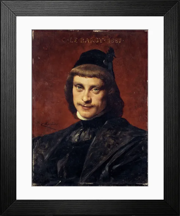 Framed Print : Portrait of Charles Le Bargy (1858-1936), member of the Comédie-Française, in stage costume, c1887. Creator: Theobald Chartran Framed Print : Portrait of Charles Le Bargy (1858-1936), member of the Comédie-Française, in stage costume, c1887. Creator: Theobald Chartran