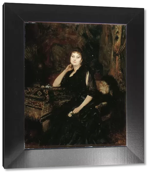 Portrait of Madame Olympe Heriot, born Cyprienne Dubernet (1857-1947), 1891. Creator: Theobald Chartran