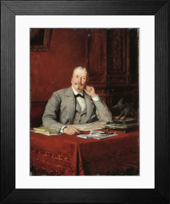 Framed Print : Portrait of Olympe Hériot (1833-1899), businessman, 1891. Creator: Theobald Chartran Framed Print : Portrait of Olympe Hériot (1833-1899), businessman, 1891. Creator: Theobald Chartran