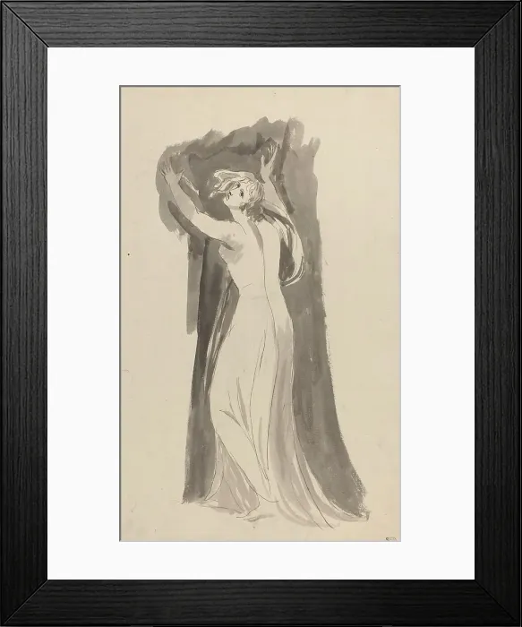 Framed Print : A Study of Miranda for The Tempest, c. 1786. Creator: George Romney. A Study of Miranda for The Tempest, c. 1786. Creator: George Romney Framed Print : A Study of Miranda for The Tempest, c. 1786. Creator: George Romney. A Study of Miranda for The Tempest, c. 1786. Creator: George Romney