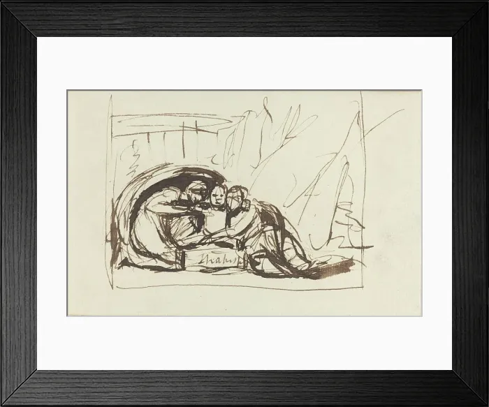 Framed Print : The Infant Shakespeare Nursed by Comedy and Tragedy, 1783. Creator: George Romney Framed Print : The Infant Shakespeare Nursed by Comedy and Tragedy, 1783. Creator: George Romney