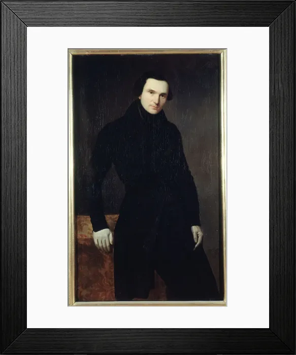 Framed Print : Portrait of Eugène Renduel (1798-1874), editor, 1836. Creator: Auguste de Chatillon Framed Print : Portrait of Eugène Renduel (1798-1874), editor, 1836. Creator: Auguste de Chatillon
