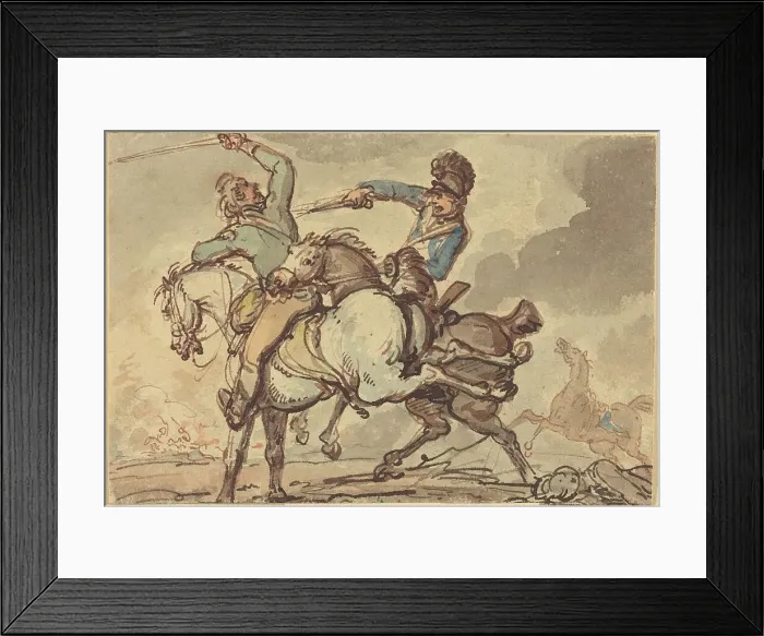 Framed Print : Cavalry Skirmish. Creator: Thomas Rowlandson Framed Print : Cavalry Skirmish. Creator: Thomas Rowlandson