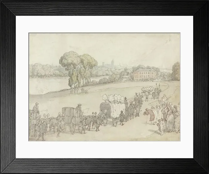 Framed Print : A Funeral Procession, 1805 / 1810. Creator: Thomas Rowlandson Framed Print : A Funeral Procession, 1805 / 1810. Creator: Thomas Rowlandson