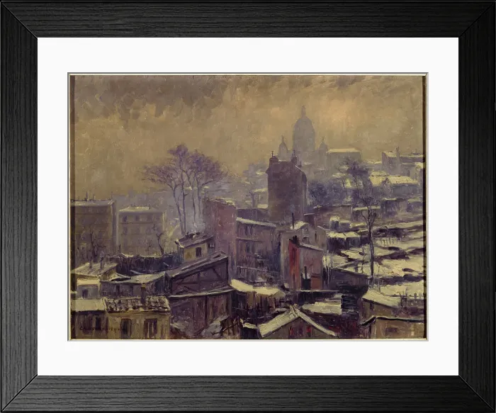 Framed Print : Snow on the scrubland of Montmartre, in 1905. Creator: Georges Chenard Huche Framed Print : Snow on the scrubland of Montmartre, in 1905. Creator: Georges Chenard Huche