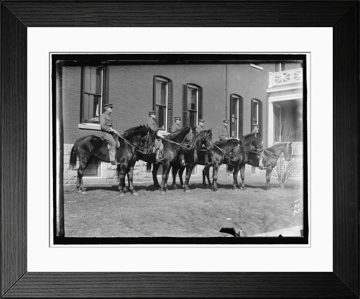 Framed Print : Fort Myer, unidentified group of officers on horseback, between 1909 and 1914. Creator: Harris & Ewing. Fort Myer, unidentified group of officers on horseback, between 1909 and 1914. Creator: Harris & Ewing Framed Print : Fort Myer, unidentified group of officers on horseback, between 1909 and 1914. Creator: Harris & Ewing. Fort Myer, unidentified group of officers on horseback, between 1909 and 1914. Creator: Harris & Ewing