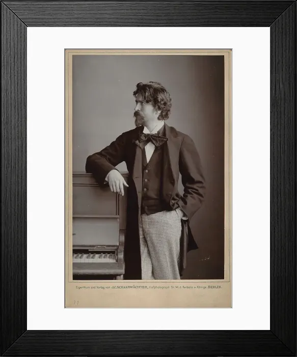 Framed Print : Portrait of the composer Ferruccio Busoni (1866-1924), 1898. Creator: Schaarwächter, Julius Cornelius (1847-1904) Framed Print : Portrait of the composer Ferruccio Busoni (1866-1924), 1898. Creator: Schaarwächter, Julius Cornelius (1847-1904)