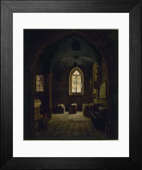 Framed Print : The 13th century room at the Museum of French Monuments, 1816. Creator: Leon Mathieu Cochereau Framed Print : The 13th century room at the Museum of French Monuments, 1816. Creator: Leon Mathieu Cochereau