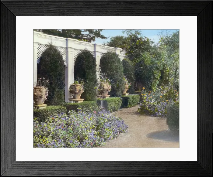 Framed Print : Lathrop Colgate house, Bedford Village, New York, 1921. Creator: Frances Benjamin Johnston Framed Print : Lathrop Colgate house, Bedford Village, New York, 1921. Creator: Frances Benjamin Johnston