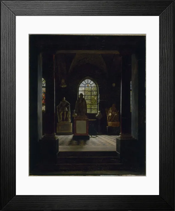 Framed Print : The 17th century room at the museum of French monuments, c1816. Creator: Leon Mathieu Cochereau Framed Print : The 17th century room at the museum of French monuments, c1816. Creator: Leon Mathieu Cochereau