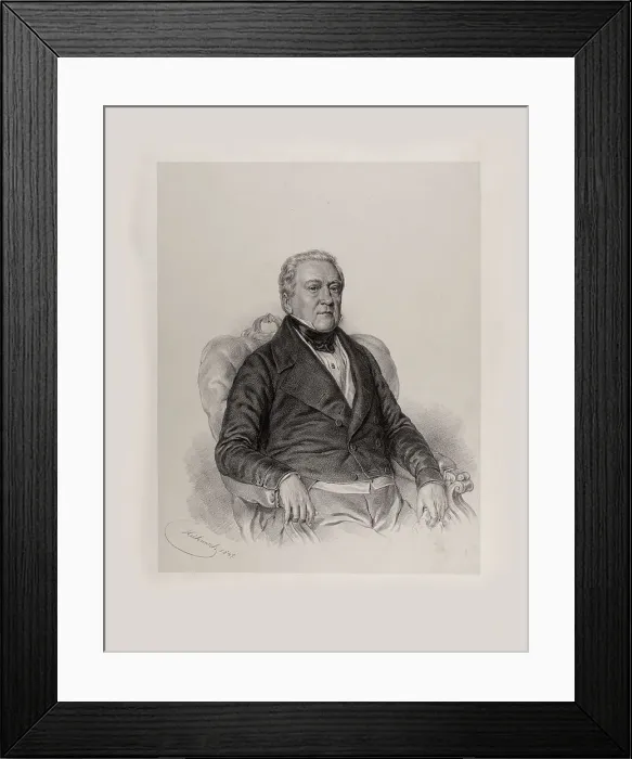 Framed Print : Portrait of Raphael Georg Kiesewetter (1773-1850), 1847. Creator: Hähnisch, Anton (1817-1897) Framed Print : Portrait of Raphael Georg Kiesewetter (1773-1850), 1847. Creator: Hähnisch, Anton (1817-1897)