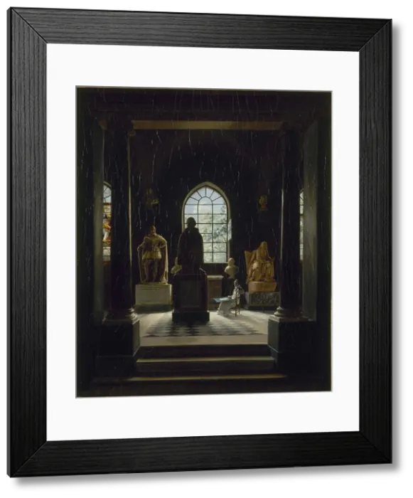 Framed Print : The 17th century room at the museum of French monuments, c1816. Creator: Leon Mathieu Cochereau Framed Print : The 17th century room at the museum of French monuments, c1816. Creator: Leon Mathieu Cochereau