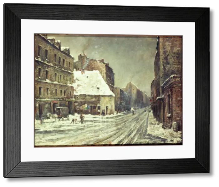 Framed Print : Rue du Mont-Cenis, under snow, 1907. Creator: Marcel Cogniet Framed Print : Rue du Mont-Cenis, under snow, 1907. Creator: Marcel Cogniet
