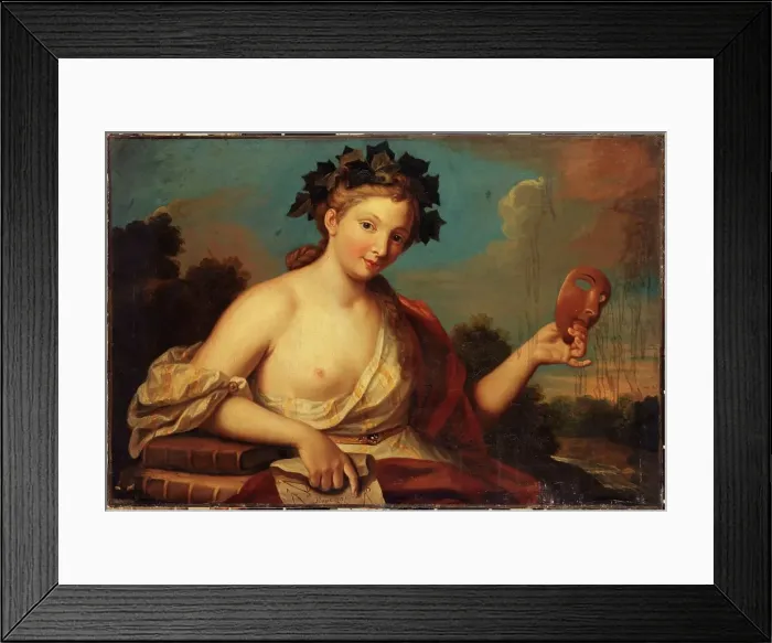 Framed Print : Allegory of comedy, 1856. Creator: Edmond Collignon