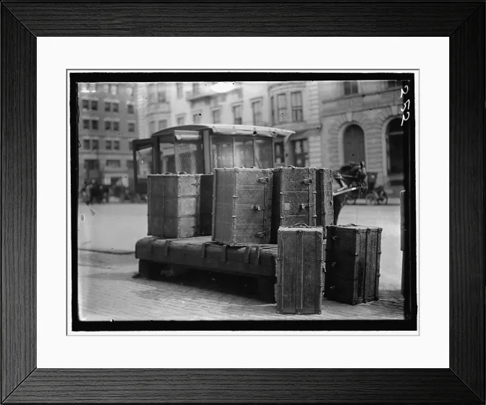 Framed Print : Packing Trunks, between 1909 and 1914. Creator: Harris & Ewing. Packing Trunks, between 1909 and 1914. Creator: Harris & Ewing Framed Print : Packing Trunks, between 1909 and 1914. Creator: Harris & Ewing. Packing Trunks, between 1909 and 1914. Creator: Harris & Ewing