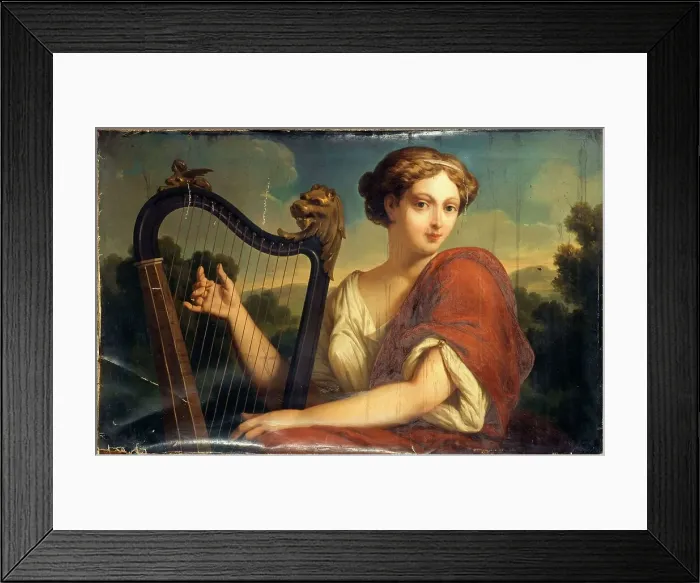 Framed Print : Allegory of music, 1856. Creator: Edmond Collignon Framed Print : Allegory of music, 1856. Creator: Edmond Collignon