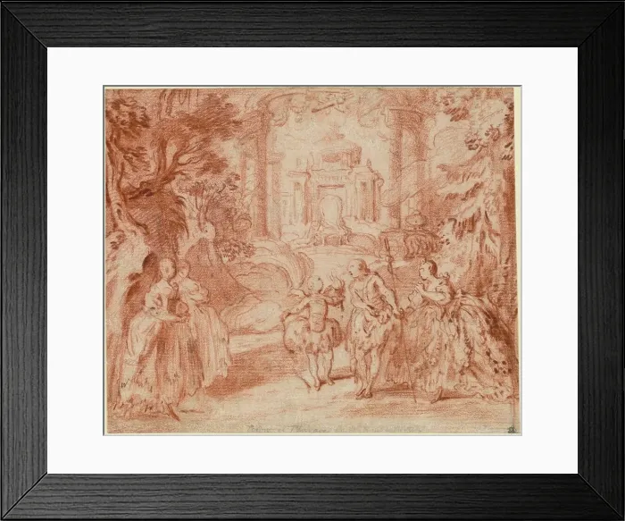 Framed Print : The Divertissement from Voltaire's La princesse de Navarre, 1745. Creator: Gabriel de Saint-Aubin. The Divertissement from Voltaire's La princesse de Navarre, 1745. Creator: Gabriel de Saint-Aubin Framed Print : The Divertissement from Voltaire's La princesse de Navarre, 1745. Creator: Gabriel de Saint-Aubin. The Divertissement from Voltaire's La princesse de Navarre, 1745. Creator: Gabriel de Saint-Aubin