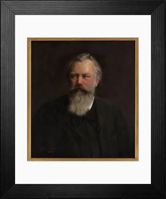 Framed Print : Portrait of the composer Johannes Brahms (1833-1897), 1878. Creator: Encke, Fedor (1851-1926) Framed Print : Portrait of the composer Johannes Brahms (1833-1897), 1878. Creator: Encke, Fedor (1851-1926)