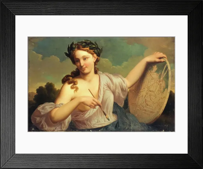 Framed Print : Allegory of painting, 1856. Creator: Edmond Collignon Framed Print : Allegory of painting, 1856. Creator: Edmond Collignon