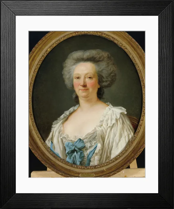 Framed Print : Portrait of a woman formerly identified as Ms. Geoffrin, 1787. Creator: Jean-Francois Colson Framed Print : Portrait of a woman formerly identified as Ms. Geoffrin, 1787. Creator: Jean-Francois Colson