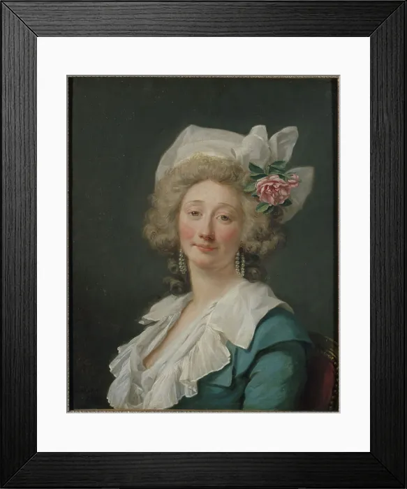 Framed Print : Portrait of a woman, 1787. Creator: Jean-Francois Colson Framed Print : Portrait of a woman, 1787. Creator: Jean-Francois Colson