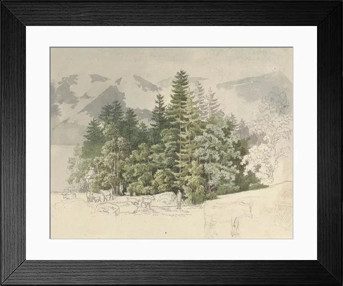 Framed Print : Alpine Landscape. Creator: Friedrich Salathe
