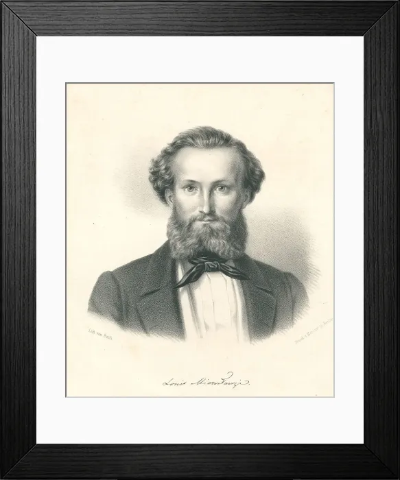 Framed Print : Portrait of Ludwik Mieroslawski (1814-1878), c. 1850. Creator: Anonymous Framed Print : Portrait of Ludwik Mieroslawski (1814-1878), c. 1850. Creator: Anonymous