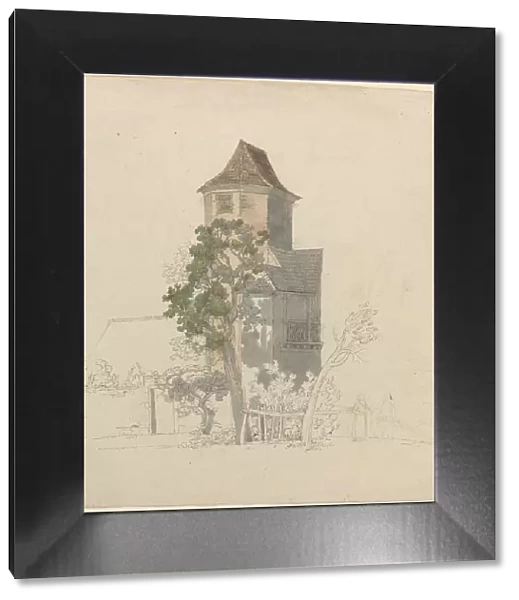 Tower of a Fortified House [recto], 1814 / 1815. Creator: Friedrich Salathe