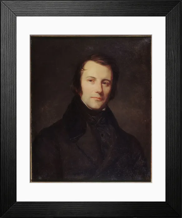 Framed Print : Portrait of Edgar Quinet (1803-1875), writer and politician, c1835. Creator: Sebastien-Melchior Cornu Framed Print : Portrait of Edgar Quinet (1803-1875), writer and politician, c1835. Creator: Sebastien-Melchior Cornu