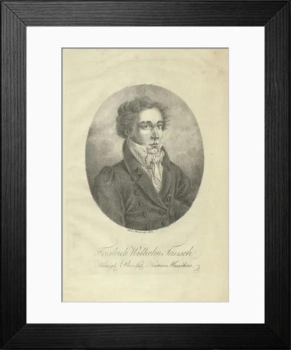 Framed Print : Portrait of the Clarinettist Friedrich Wilhelm Tausch (1790-1849), 1817. Creator: Winter, Heinrich Eduard von (1788-1825) Framed Print : Portrait of the Clarinettist Friedrich Wilhelm Tausch (1790-1849), 1817. Creator: Winter, Heinrich Eduard von (1788-1825)