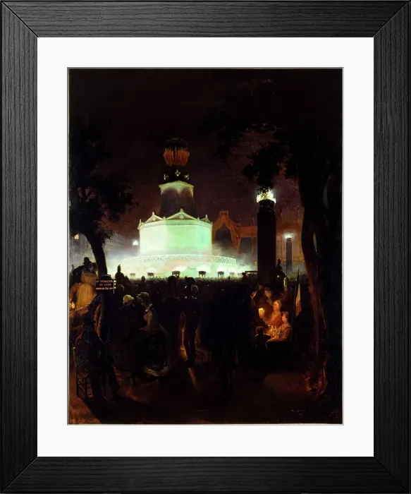 Framed Print : Commemorative fete in honour of the victims of July 1830, on Place de la Bastille, July 27, 1831. Creator: Felix Pierre Cottrau Framed Print : Commemorative fete in honour of the victims of July 1830, on Place de la Bastille, July 27, 1831. Creator: Felix Pierre Cottrau