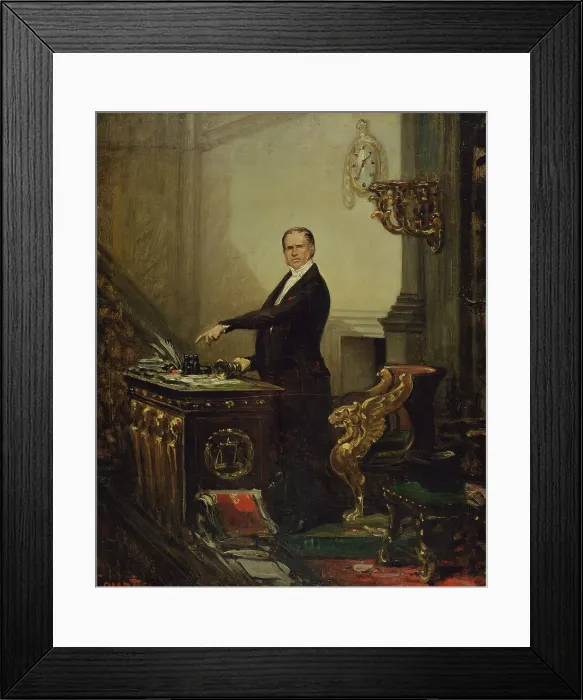 Framed Print : Portrait of Andre Dupin (1783-1865), President of the Legislative Assembly in 1850, c1850. Creator: Joseph-Desire Court Framed Print : Portrait of Andre Dupin (1783-1865), President of the Legislative Assembly in 1850, c1850. Creator: Joseph-Desire Court