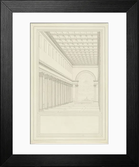 Framed Print : The Nave and Apse, without a Transept, of a Cathedral for Berlin, 1827 / 1828. Creator: Karl Friedrich Schinkel Framed Print : The Nave and Apse, without a Transept, of a Cathedral for Berlin, 1827 / 1828. Creator: Karl Friedrich Schinkel