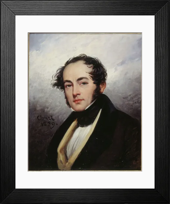 Framed Print : Portrait of Paul de Kock (1793-1871), novelist and dramatic author, 1839. Creator: Joseph-Desire Court Framed Print : Portrait of Paul de Kock (1793-1871), novelist and dramatic author, 1839. Creator: Joseph-Desire Court