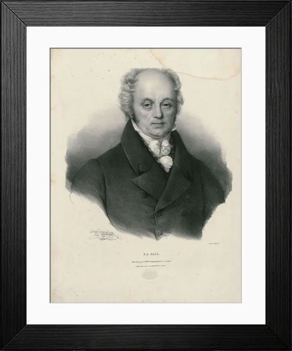 Framed Print : Portrait of Franz Joseph Gall (1758-1828), 1828. Creator: Grevedon, Pierre Louis Henri (1776-1860) Framed Print : Portrait of Franz Joseph Gall (1758-1828), 1828. Creator: Grevedon, Pierre Louis Henri (1776-1860)