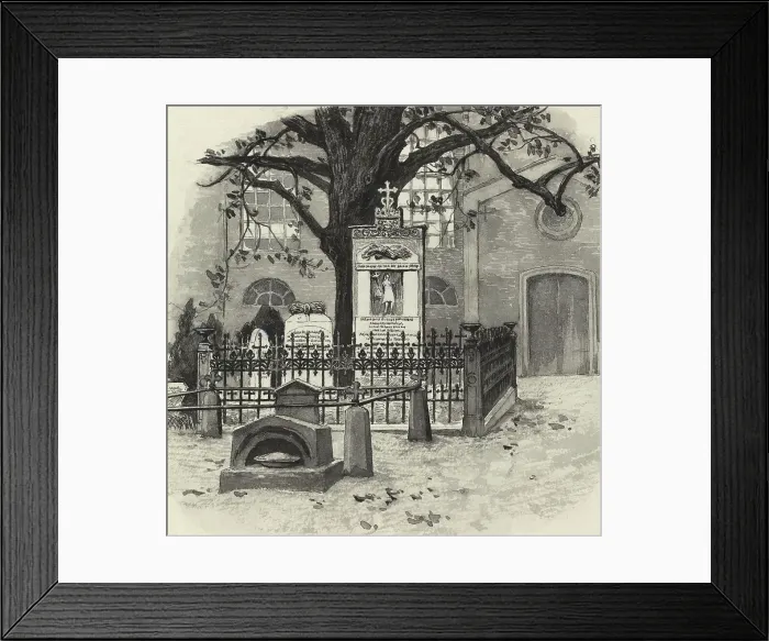 Framed Print : Grabmal von Klopstock, 1893. Creator: Fritz Stoltenberg Framed Print : Grabmal von Klopstock, 1893. Creator: Fritz Stoltenberg