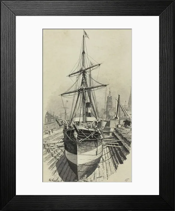 Framed Print : Auswanderer-Dampfer, 1893. Creator: Fritz Stoltenberg Framed Print : Auswanderer-Dampfer, 1893. Creator: Fritz Stoltenberg