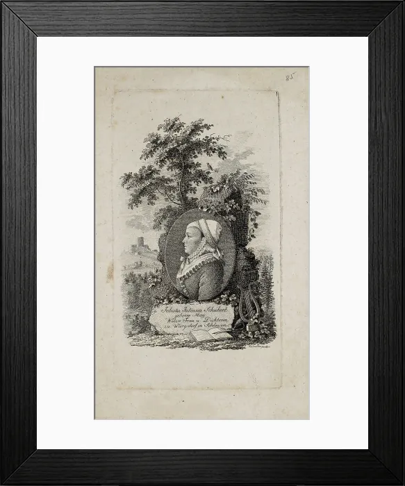 Framed Print : Poet Johanne Juliane Schubert (1776-1864), 1810. Creator: Anonymous Framed Print : Poet Johanne Juliane Schubert (1776-1864), 1810. Creator: Anonymous