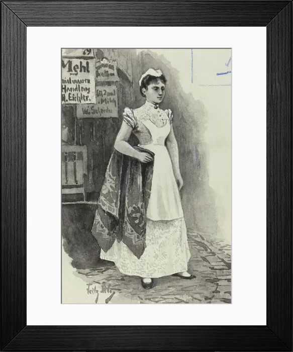 Framed Print : Dienstmadchen, 1893. Creator: Fritz Stoltenberg Framed Print : Dienstmadchen, 1893. Creator: Fritz Stoltenberg