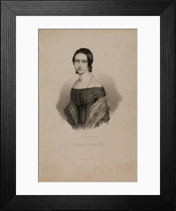 Framed Print : Portrait of Clara Schumann (1819-1896), 1842. Creator: Anonymous Framed Print : Portrait of Clara Schumann (1819-1896), 1842. Creator: Anonymous