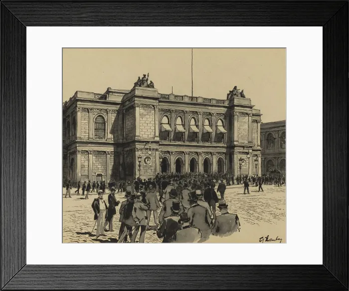 Framed Print : Borsenzeit, 1893. Creator: Fritz Stoltenberg Framed Print : Borsenzeit, 1893. Creator: Fritz Stoltenberg