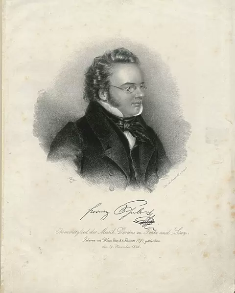 Portrait of Franz Schubert (1797-1828), 1829. Creator: Teltscher, Josef Eduard (1801-1837)
