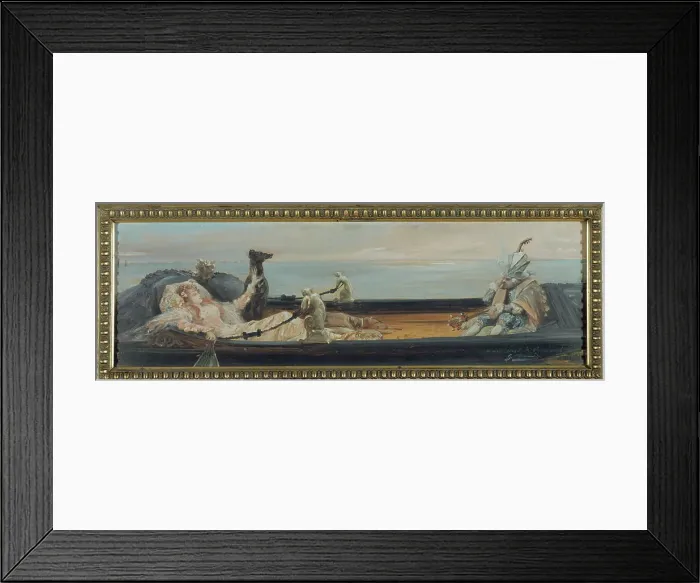 Framed Print : La gondole, c1896. Creator: Georges Jules Victor Clairin Framed Print : La gondole, c1896. Creator: Georges Jules Victor Clairin