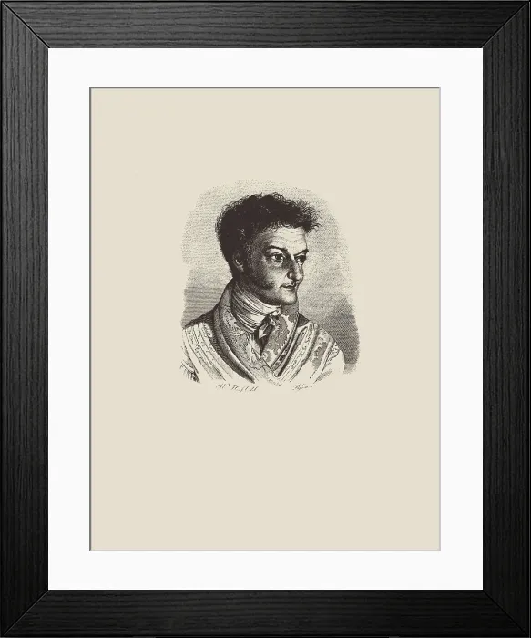 Framed Print : Portrait of Ernst Theodor Amadeus Hoffmann (1776-1822), 1821. Creator: Hensel, Wilhelm (1794-1861) Framed Print : Portrait of Ernst Theodor Amadeus Hoffmann (1776-1822), 1821. Creator: Hensel, Wilhelm (1794-1861)