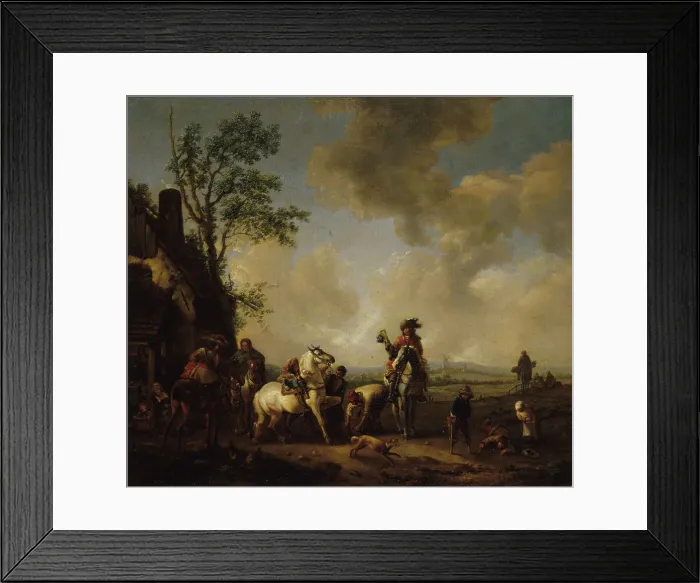 Framed Print : The farrier, after Wouwerman, between 1609 and 1699. Creator: Unknown Framed Print : The farrier, after Wouwerman, between 1609 and 1699. Creator: Unknown