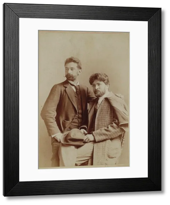 Framed Print : Ferruccio Busoni (1866-1924) and Ottokar Novacek (1866-1900), 1892. Creator: Anonymous Framed Print : Ferruccio Busoni (1866-1924) and Ottokar Novacek (1866-1900), 1892. Creator: Anonymous