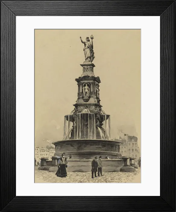 Framed Print : Hansa-Brunnen, 1893. Creator: Fritz Stoltenberg Framed Print : Hansa-Brunnen, 1893. Creator: Fritz Stoltenberg