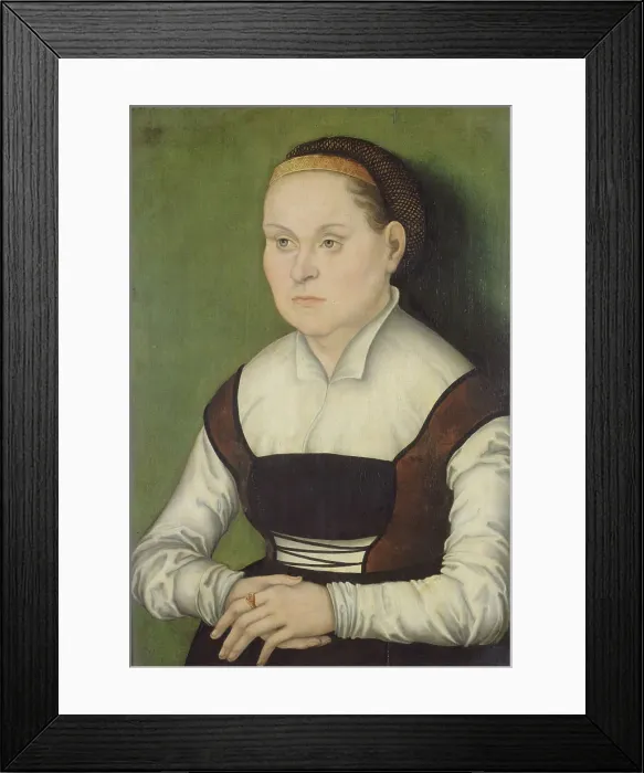 Framed Print : Portrait of a woman, between 1514 and 1537. Creator: Hans Cranach Framed Print : Portrait of a woman, between 1514 and 1537. Creator: Hans Cranach